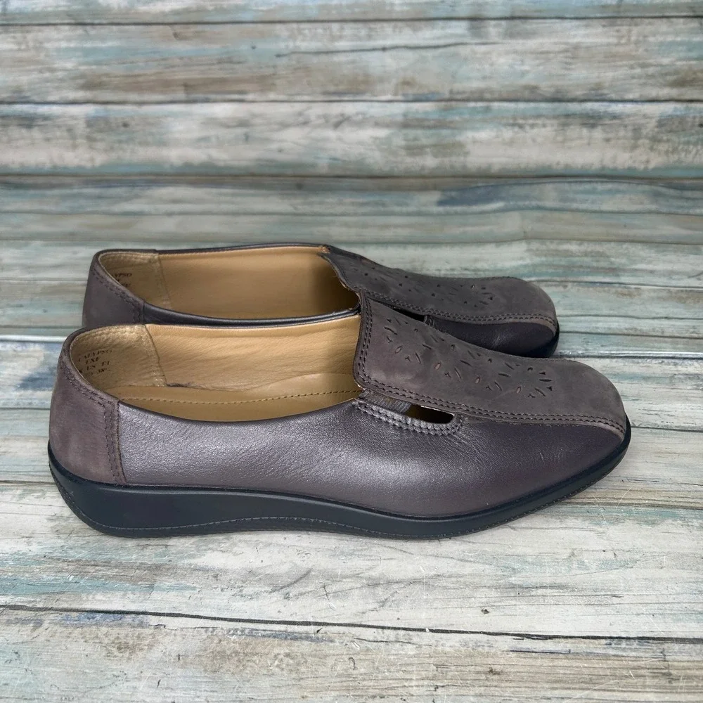 Hotter‎ Calypso Size 7.5 EXF Cut out Womens leather suede comfort Shoes
